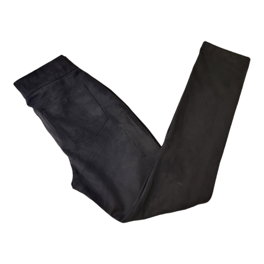 Coldwater Creek NEW Size 4 Black Faux Suede Jeggings Legggings